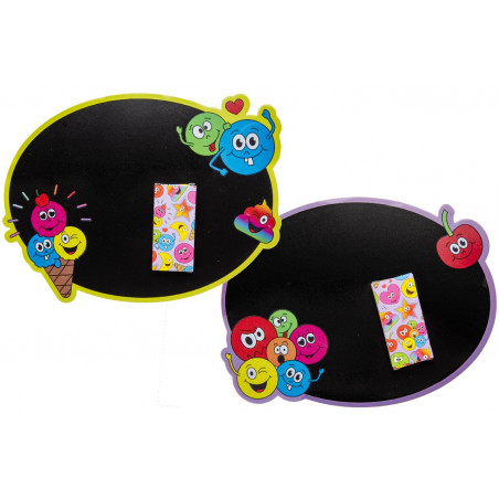 Pizarra con tizas para fiestas infantiles