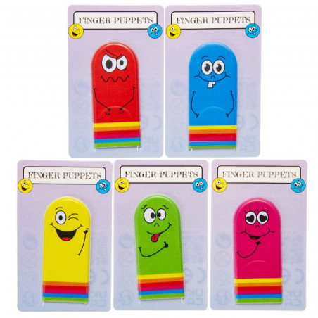 Emoji marioneta de dedo divertida con caritas de emoción