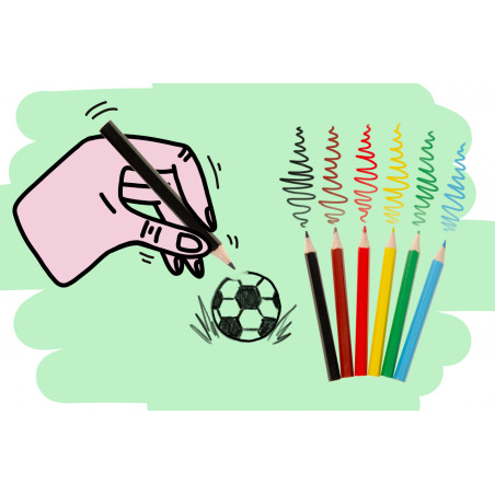 Lápices de colores estuche fútbol