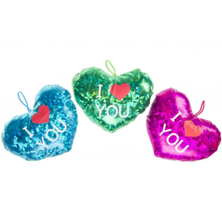 Corazón metálico de peluche