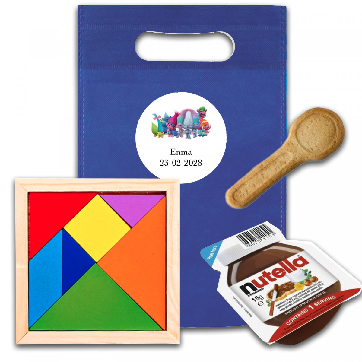 Trolls pack de fiesta para niños con tangram