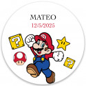 Super mario bros detalle infantil con regalos de fútbol y chuche