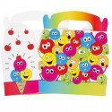 Emojis caja de regalo con detalle creativo y dulces
