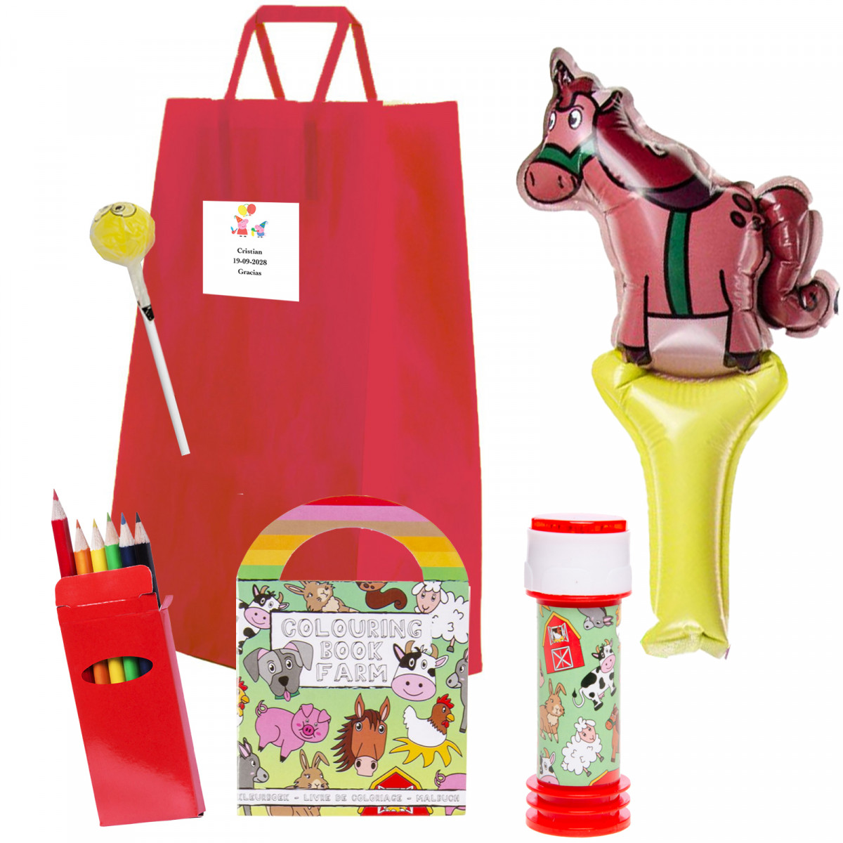 Peppa Pig bolsa con libro para pintar lápices y juegos