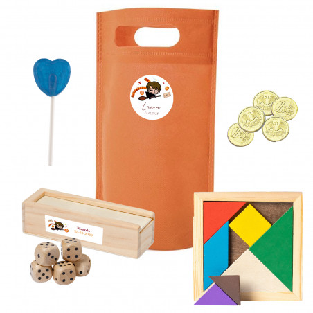 Harry Potter bolsa con juegos de madera y chuches