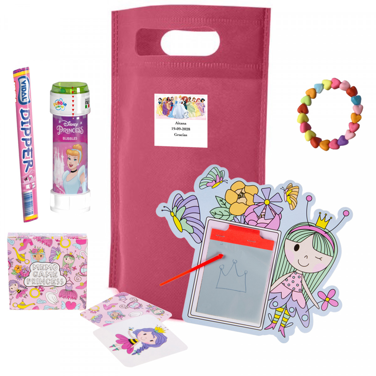 Princesas pack con pizarra mágica pompero y dulce