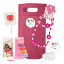 Princesas Disney bolsa fucsia con detalles para invitadas y chuche