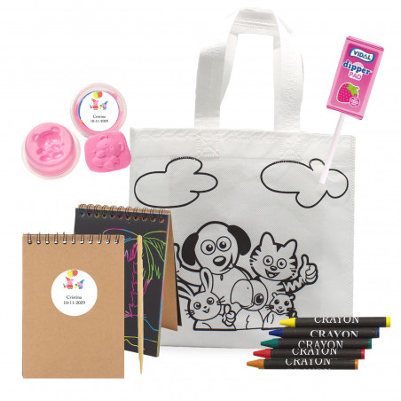 Peppa Pig bolsa para colorear con libreta y masilla para eventos