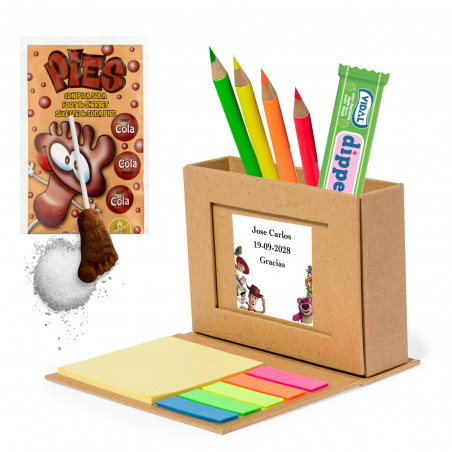 Toy Story detalle para invitados con lapicero multifuncional y notas adhesivas