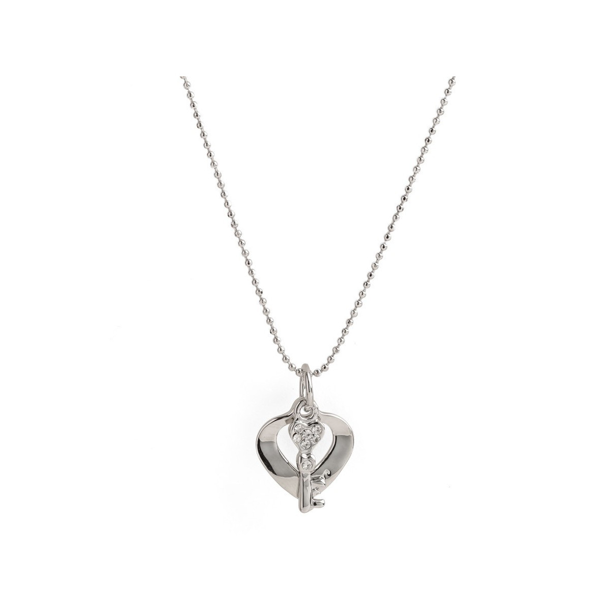 Colgante corazón y llave