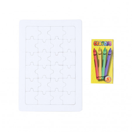 Frozen puzzle para pintar con ceras pompero y tautajes