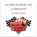 Cars pack con juego 3 en raya y laberinto personalizados