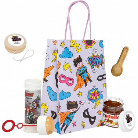 Avengers bolsa con pompero yoyo y nutella