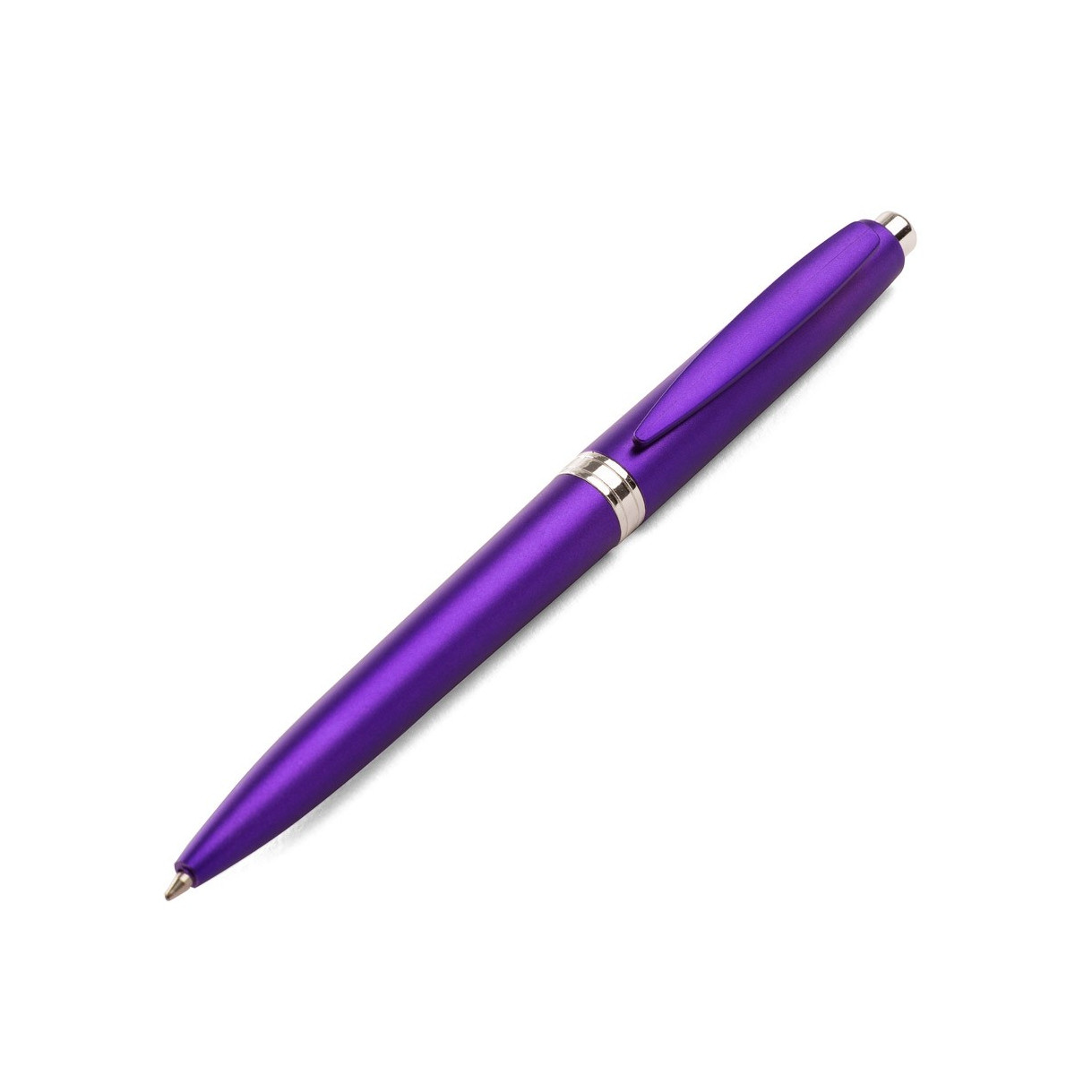 Bolígrafo morado metálico de 14 cm: Elegante y práctico para tus eventos