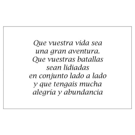 Tarjeta Felicitación Novios