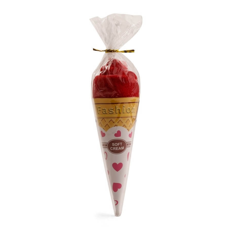 Toallas En Forma De Helado Rojo Pasión Toallas En Forma De Helado Rojo Pasión