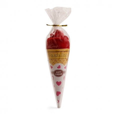 Toallas En Forma De Helado Rojo Pasión