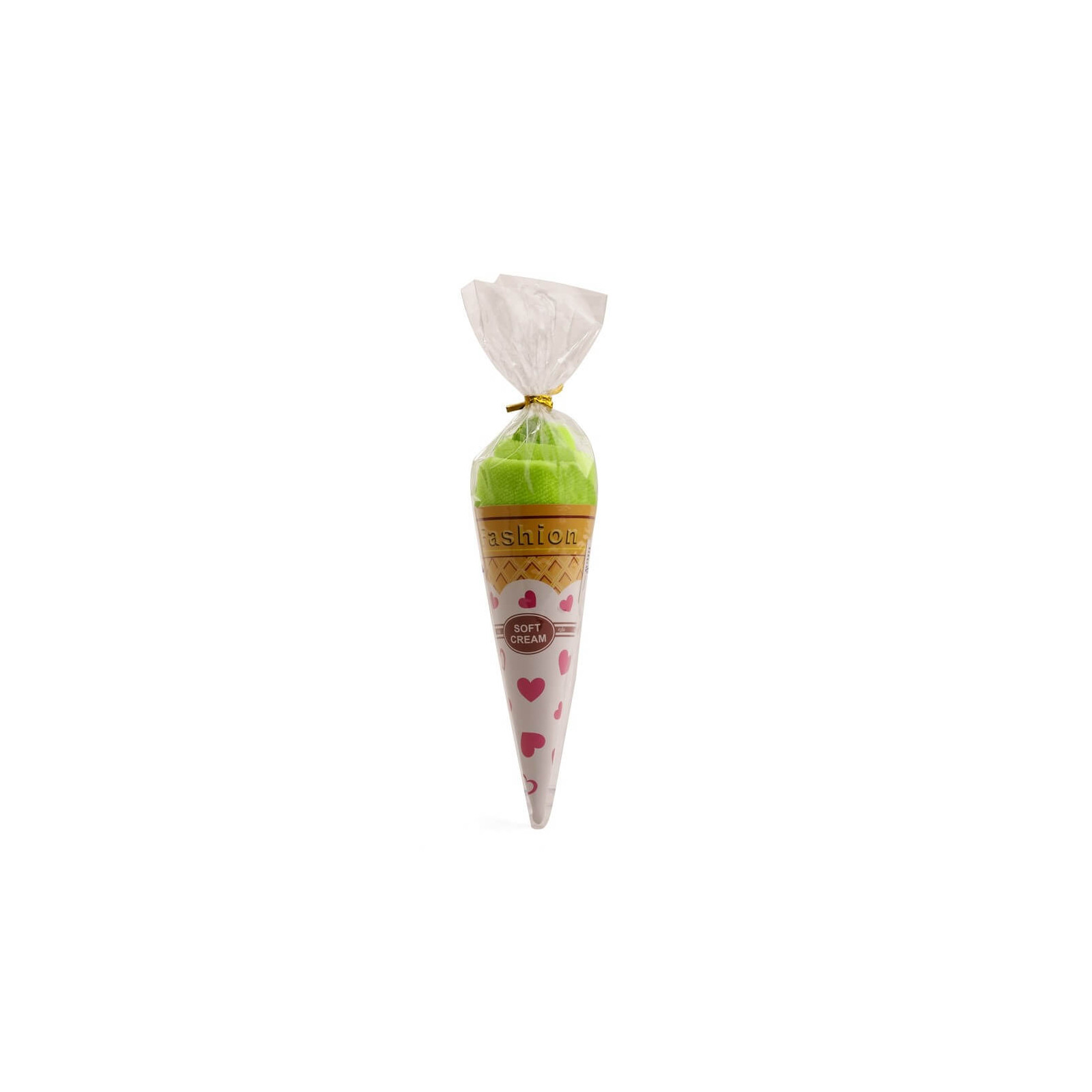 Toallas en forma de helado verde limón