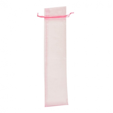 Bolsa de organza para abanicos rosa claro