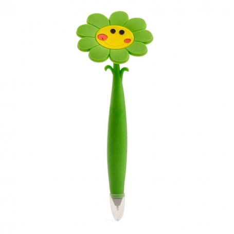 Bolígrafo con forma graciosa para regalar, forma flor con carita sonriente