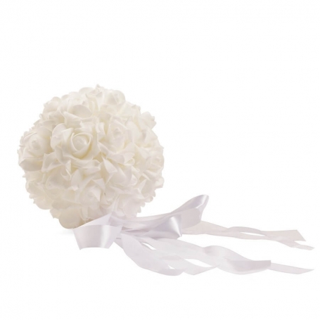 Bouquet Blanco Para Alfileres De Boda