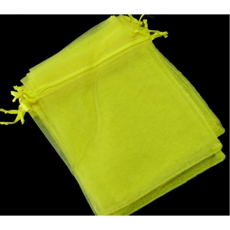 Portafotos infantil en bolsita de organza personalizada con adhesivo infantil