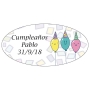 Etiqueta cumpleaños para personalizar con nombre y fecha
