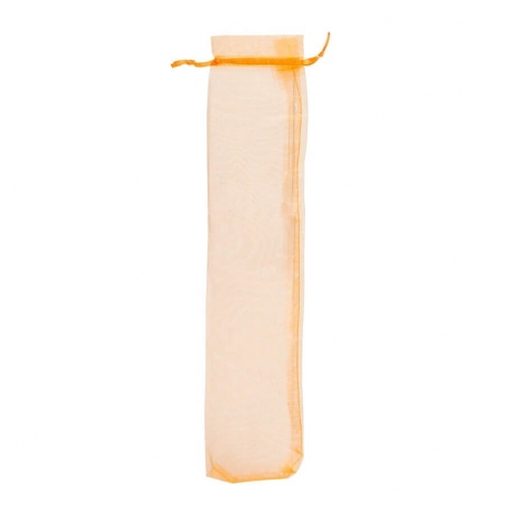 Bolsa De Organza Para Abanicos Naranja Claro