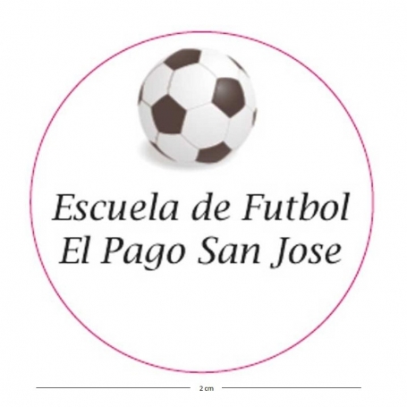 Puntero táctil en caja de acetato con adhesivo personalizado de fútbol
