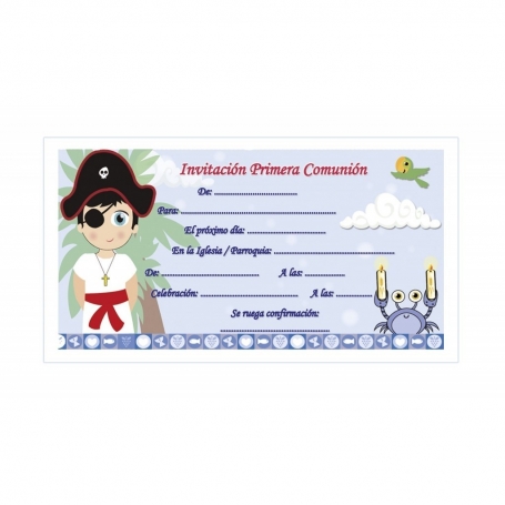 Pack 10 invitaciones de comuniones para personalizar
