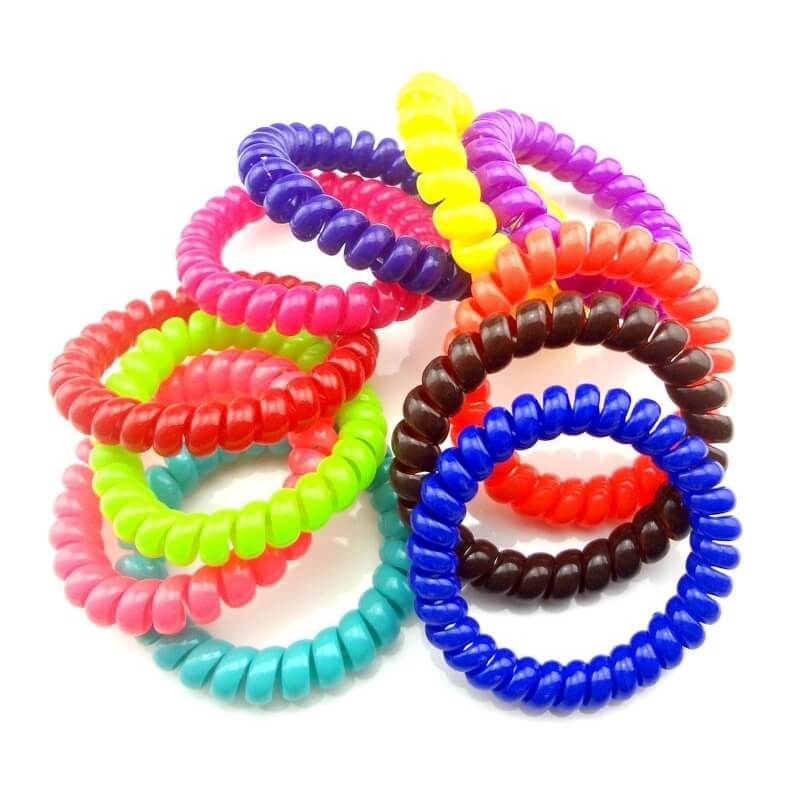 Pulseras espirales de colores para niños Divertidas, cómodas y resistentes