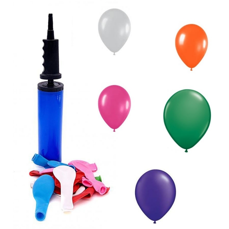 Pack de globos con inflador