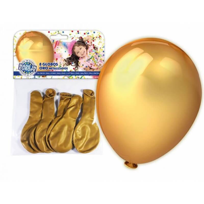 Set de 8 Globos para Decoración Color: dorado, plata Globos Set de 8 Globos para Decoración Color: dorado, plata Globos