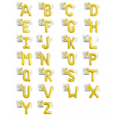 Globos Letras Doradas