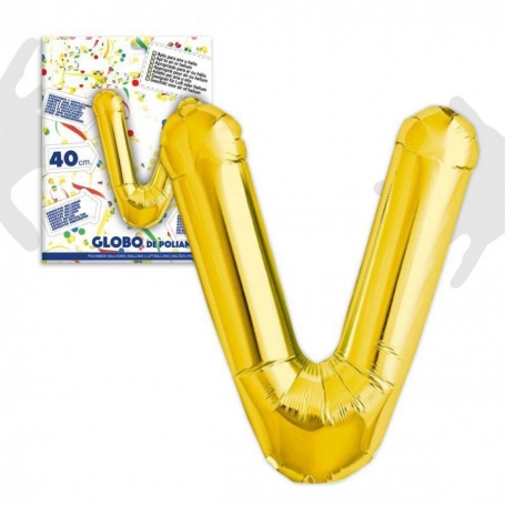 Globos letras doradas