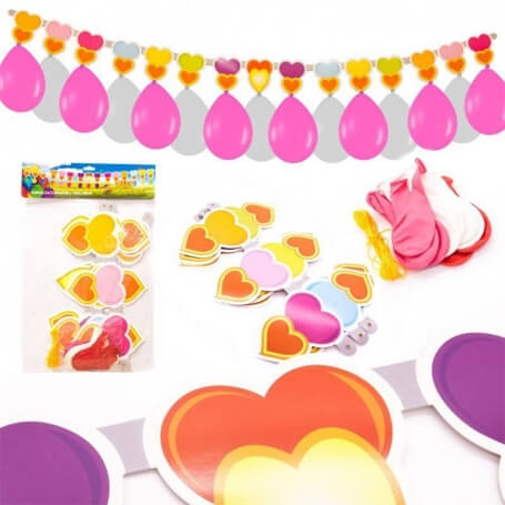 Guirnalda Globos Y Corazones