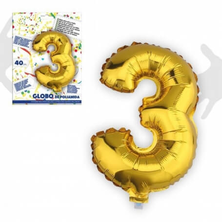 Globos de números metálicos