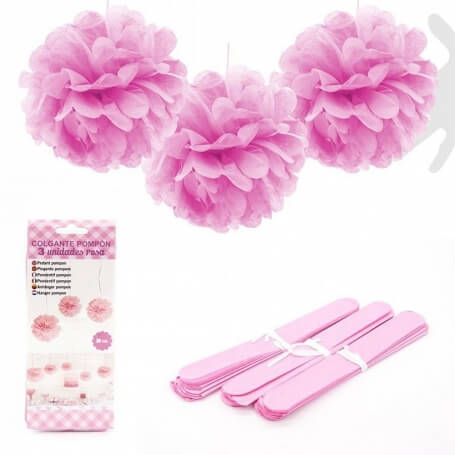Pack 3 pompones para decorar
