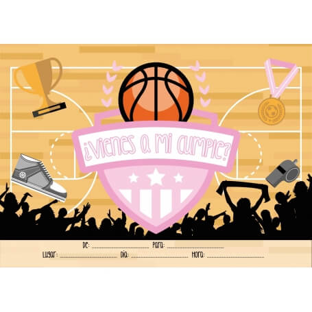 Invitación cumpleaños baloncesto