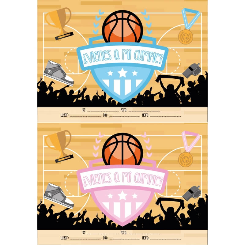 Invitación Cumpleaños Baloncesto Invitación Cumpleaños Baloncesto