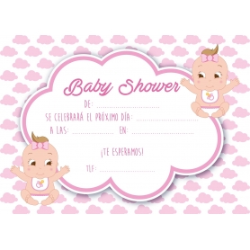 Invitacion Baby Shower Gemelos Color Rosa Azul Comprar Invitaciones Invitacion Baby Shower Gemelos Color Rosa Azul Comprar Invitaciones