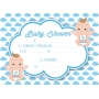 Invitaciones de baby shower gemelos