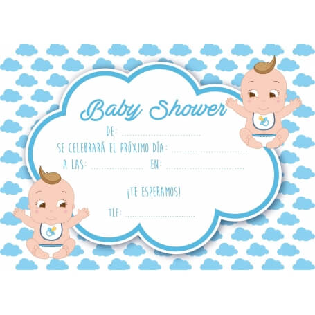 Invitaciones de baby shower gemelos