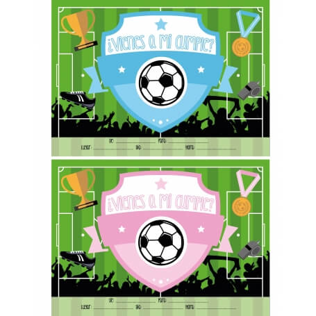 Invitaciones de cumpleaños de fútbol