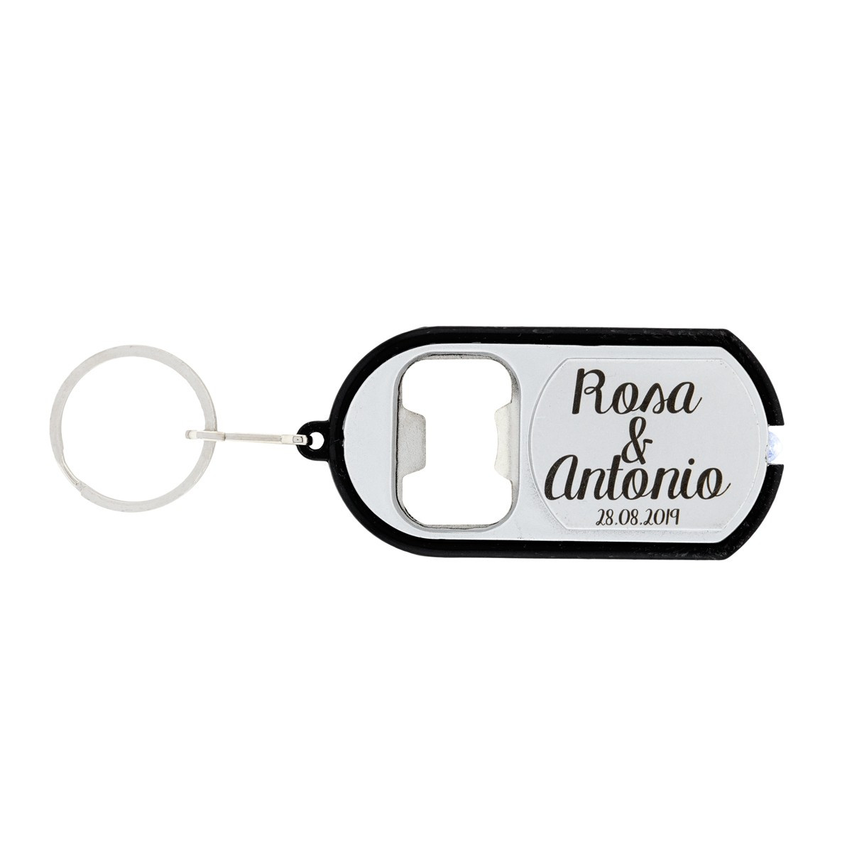 Llaveros grabados para boda personalizado