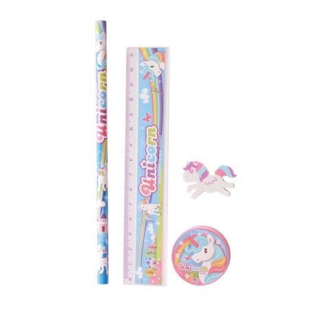 Set papelería unicornio