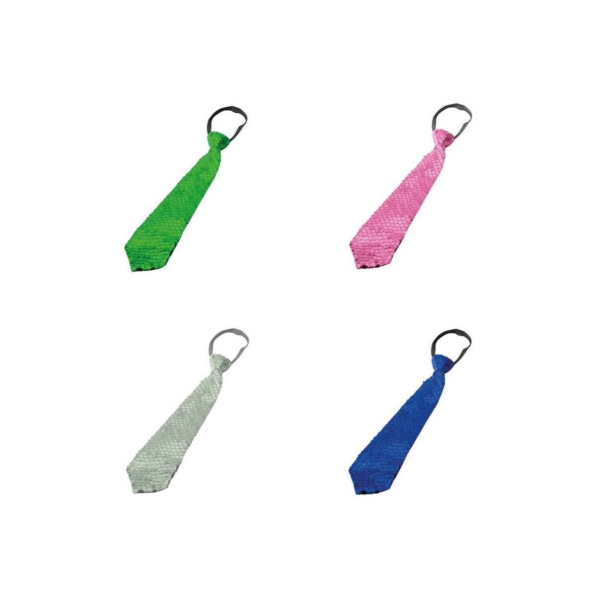 Corbatas de lentejuelas de colores