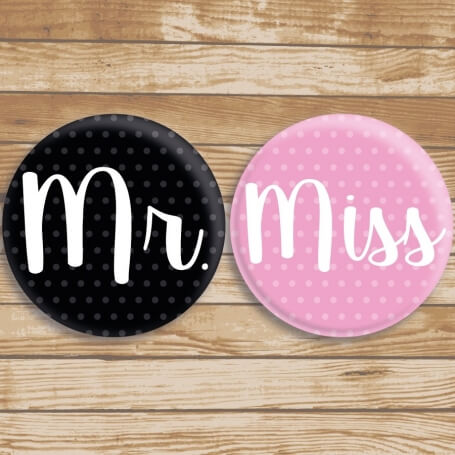 Chapas Originales Miss Y Mr