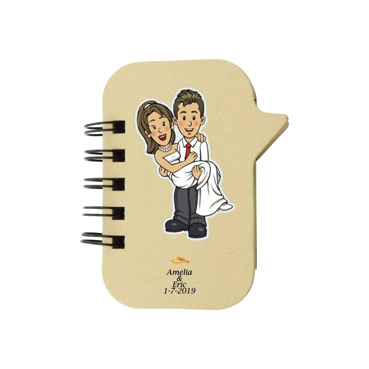 Libreta para detalle de bodas personalizada