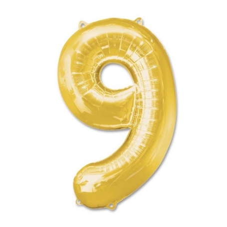 Globos de números dorados